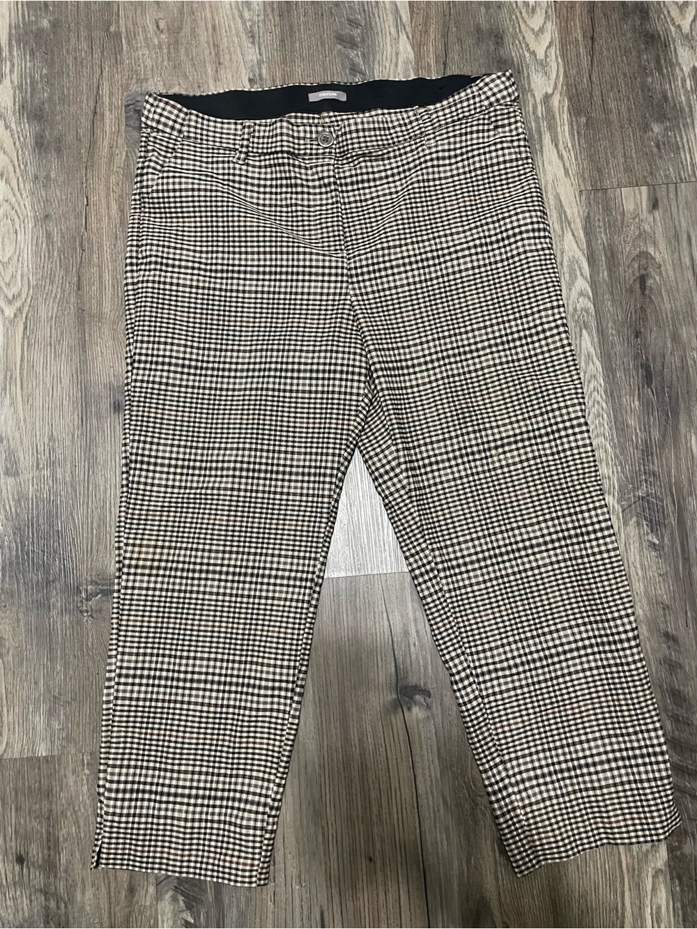 Maurices checked flannel Ankle Pants in Black & Cream size 16W